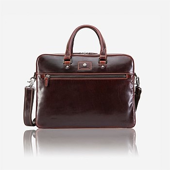 Slim Zip Top Briefcase