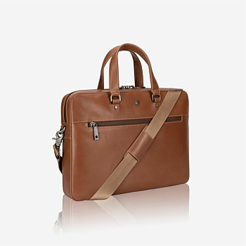 Slim Zip Top Briefcase