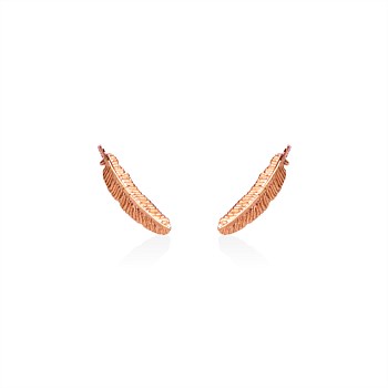 Miromiro Feather Stud 9CT Rose Gold