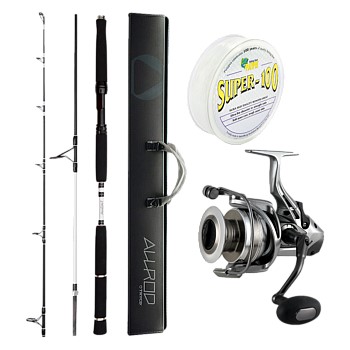 SALT STARTER KIT ALLROD CASE + BASE + 1 + Coronado 60 SPOOLED W PLATYPUS SUPER 100 20LB