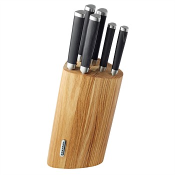 Maitre D' 7 Pce Knife Block Oak