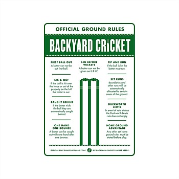 Outdoor signs - Backyard Cricket