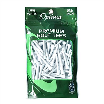 Optima Wood White Tees 3 1/4" 124 pack x 2