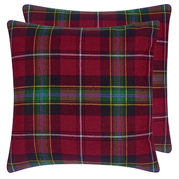 Dunmore Plaid Currant Cushion