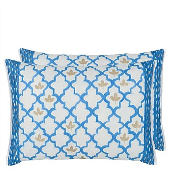 Pergola Trellis Cobalt Cushion