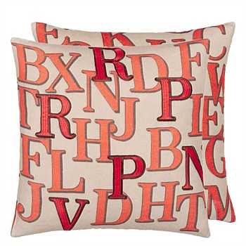 Alphabet Parchment Cushion