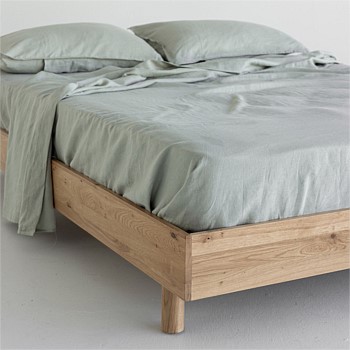 Flax Linen Fitted Sheet - Laurel