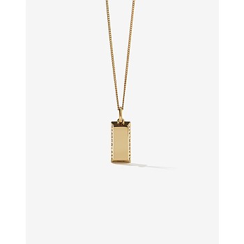 Gold Bar Charm Necklace