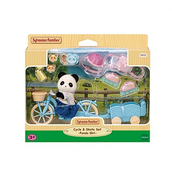 Sylvanian Families Cycle & Skate Panda Girl Set