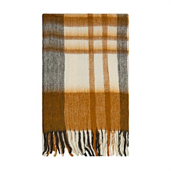 Bliss Wool Mohair Blend Throw - Bumble Fringe