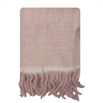 Bliss Wool Mohair Blend Throw - Bumble Fringe