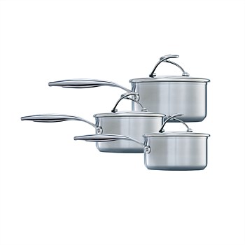 SteelShield S-Series 3 Piece Saucepan Set