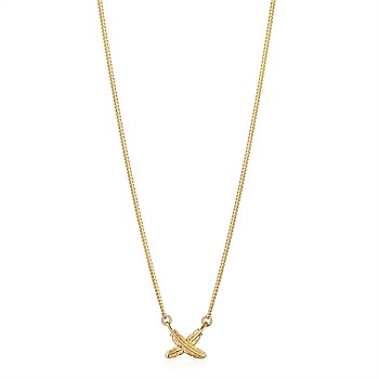 Feather Kisses Pendant Mini Gold Plate