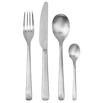 Hune Satin Stainless Steel Cutlery Set (16PC)