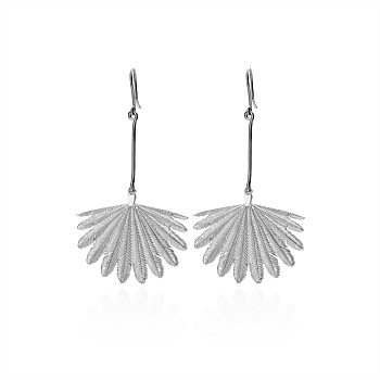 Fan Tail Earrings Sterling Silver