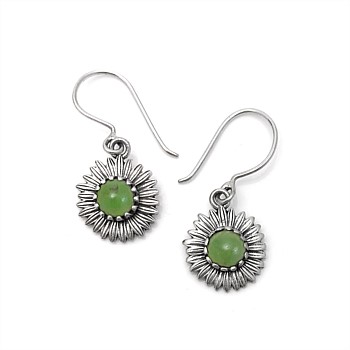 Pounamu Daisy Earrings