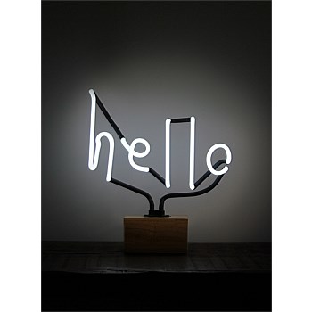 Somekind Neon 'Hello' Wood