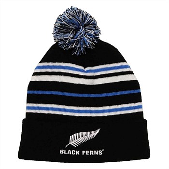 Black Ferns Stripe Pom Pom Beanie