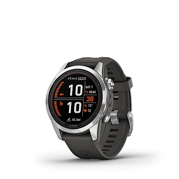 Garmin Fenix 7S Pro Solar (Silver with Graphite Band)