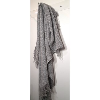 BW Grey/Ecru/Grey Twill Throw