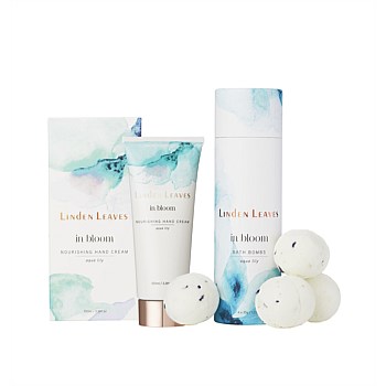 Aqua Lily Nourishing Hand Cream and Bath Bombs Set