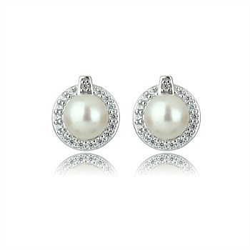 Oceans Tasman Freshwater Pearl Earrings - Silver