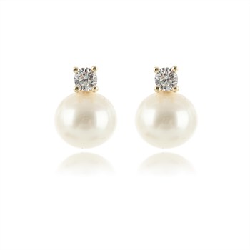 Oceans Noosa Freshwater Pearl Earrings - Gold