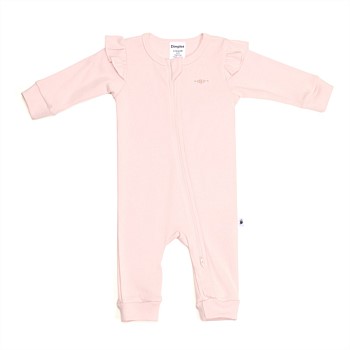 Cotton Frill Zip Babygrow