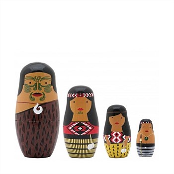 NZ Nesting Doll Maori Whanau