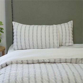 Stockholm White/Grey Euro Pillowcase