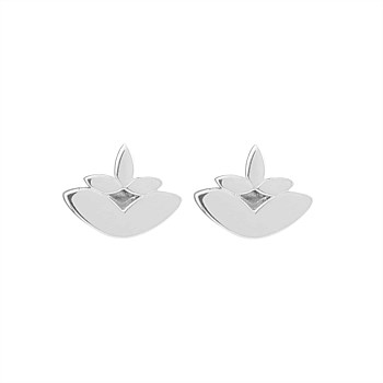 Lotus Little Flower Studs Silver