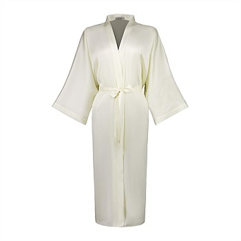 Henrietta Ivory Satin Robe