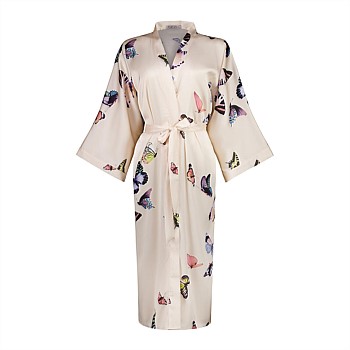 Nakita Butterfly Silky Satin Robe