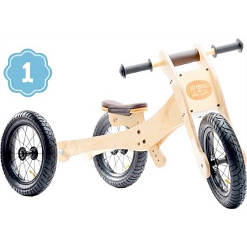 2 in 1 Wooden TryBike