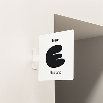 Fold Square Sign 400 - White