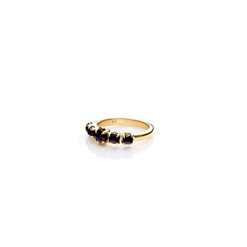 Halo Cluster Ring Onyx