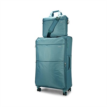 Caselite Ultra 80cm Softside Checked Suitcase & Laptop Bag Set