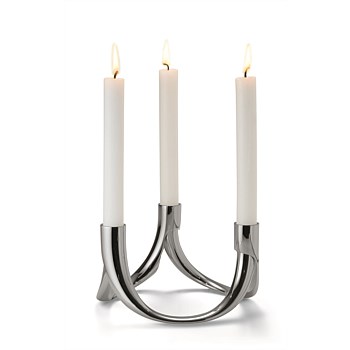 Bow 3pce Candleholder