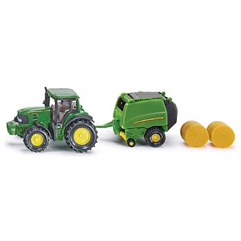 SIKU 3838 1:32 John Deere 6175R w Baler