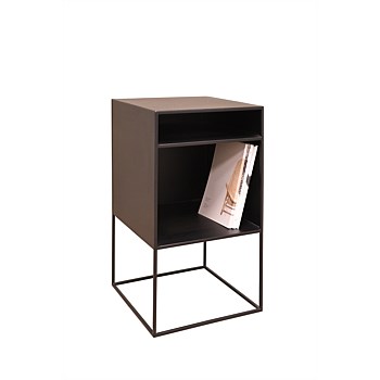 Bedside Cabinet w/Shelf Large - Black