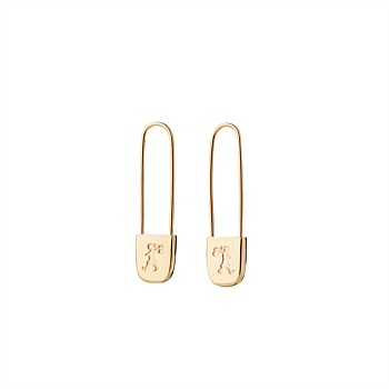 Runaway Safety Pin Earrings