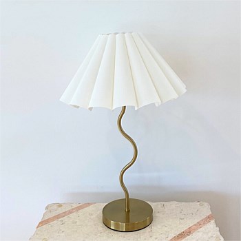 Harper Wavy Lamp- Brass