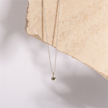 Round Bezel Sapphire Necklace