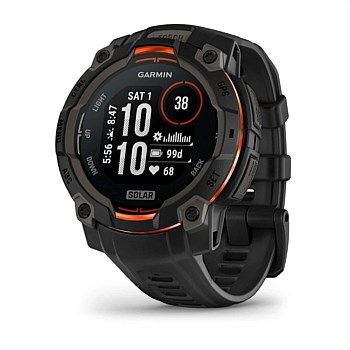 Garmin Instinct 3 – 45 mm, Solar Black with Black Silicone Band