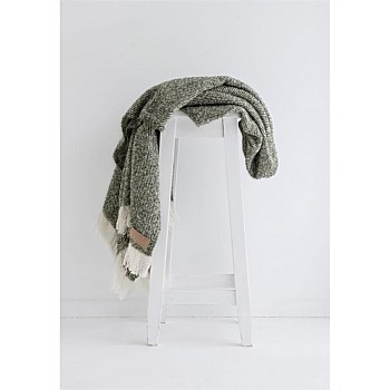 Twill Wool Throws - Blue and Green shades