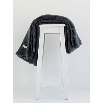 Mohair  Throws - Black White Grey and Brown shades