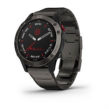 Garmin Fenix 6 Pro Solar Edition (Titanium carbon grey DLC with titanium DLC band)