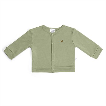 Merino 2ply Cardigan Moss