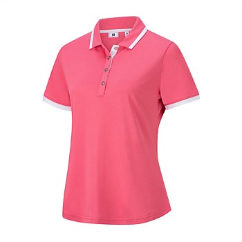 Women's Stretch Pique Solid Shirt w/Trim