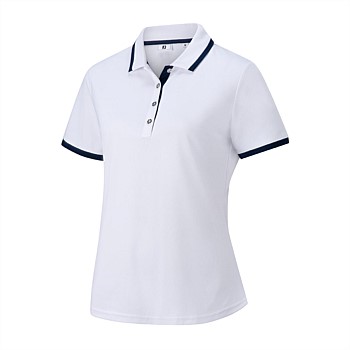 Women's Stretch Pique Solid Shirt w/Trim